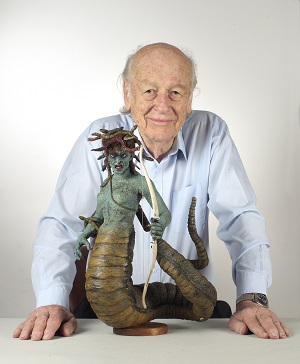 Ray Harryhausen with medusa