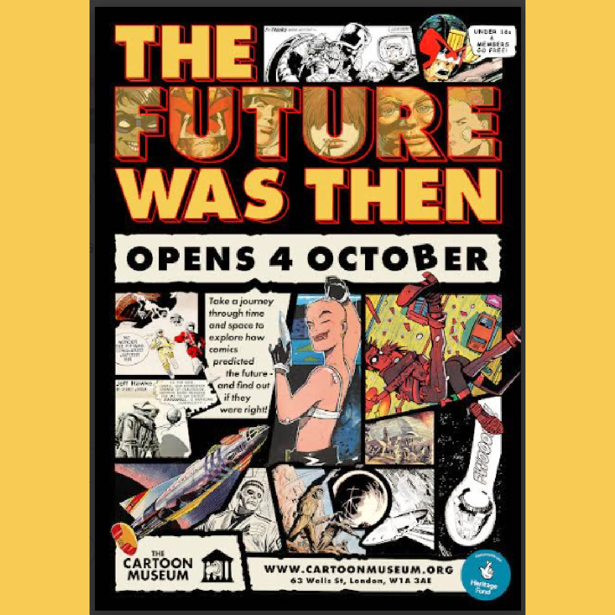 The Future Was Then exhibition at The Cartoon Museum